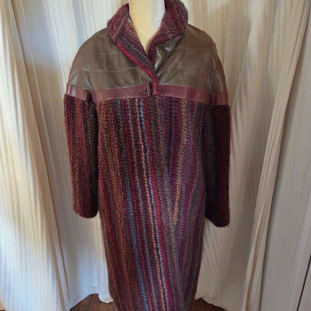 Samuel Robert by Peter Hatsi Androu wool knit and leather detail for winter.